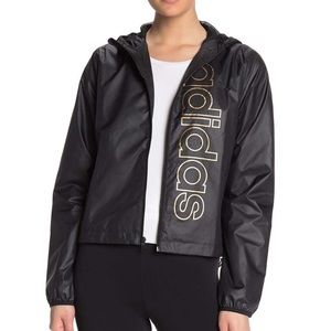 Adidas Lightweight Hooded Jacket - BLACK